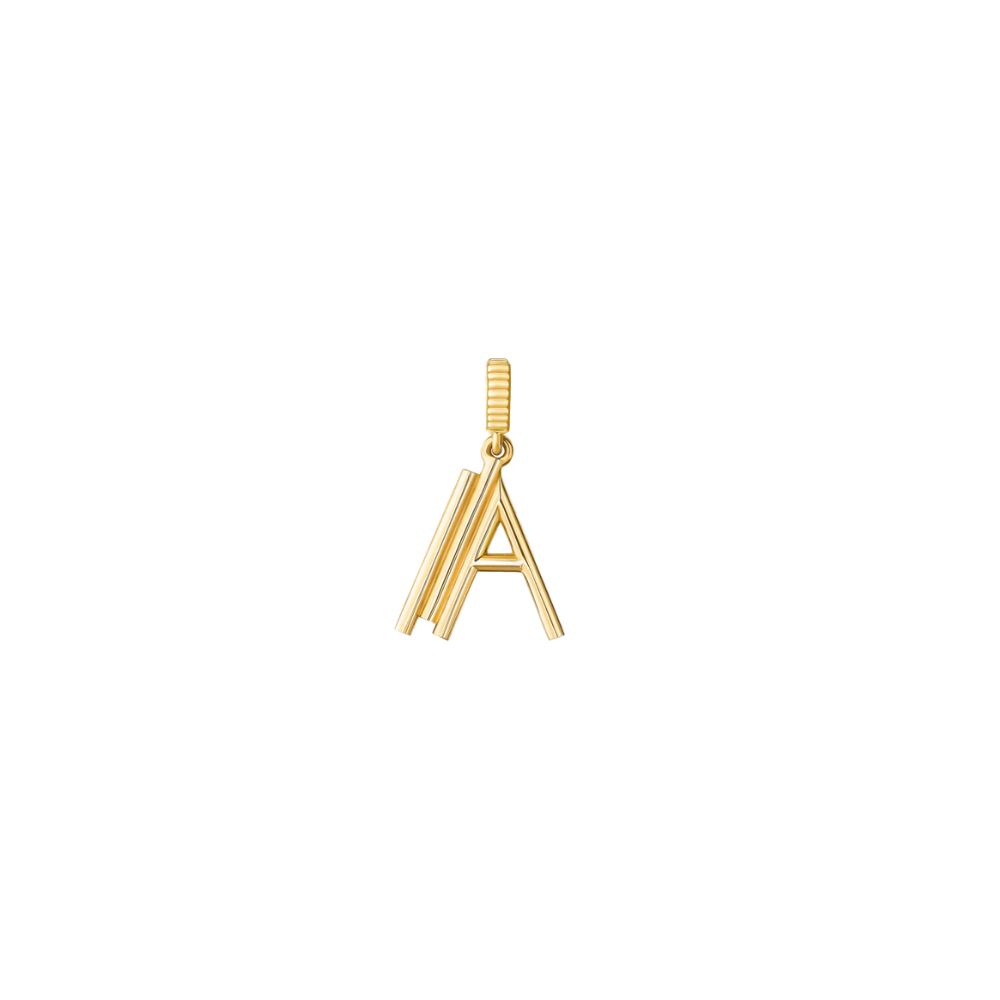 Viltier 18k Yellow Gold Alpha-Edge Letter "A" Charm